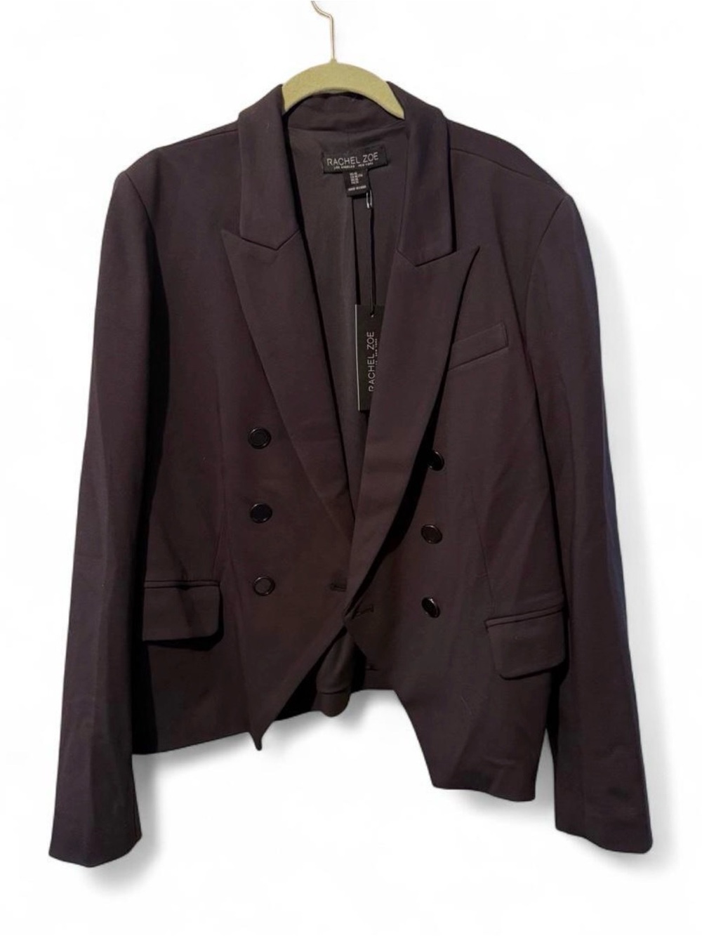 NWT Rachel Zoe Crop Double-Breasted Blazer Jacket Size XL